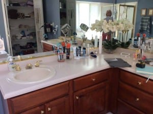 Before tub with old tile and gold fixtures  var2
